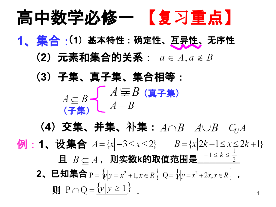 数学必修一必修二的总复习课件_第1页