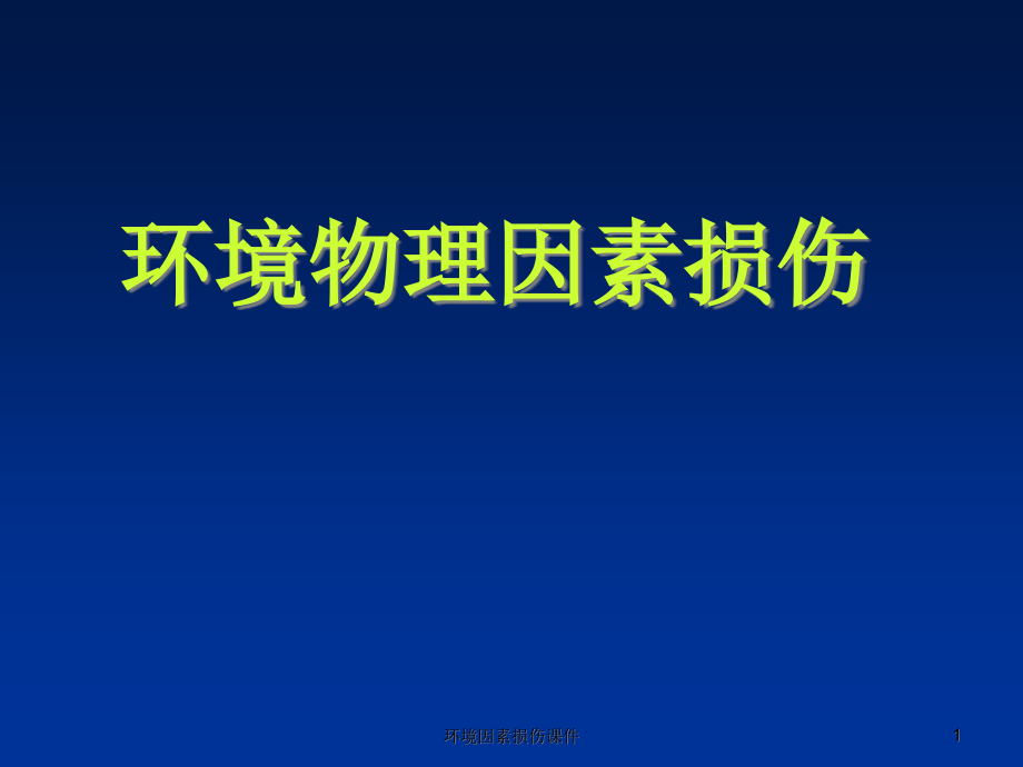 环境因素损伤ppt课件_第1页