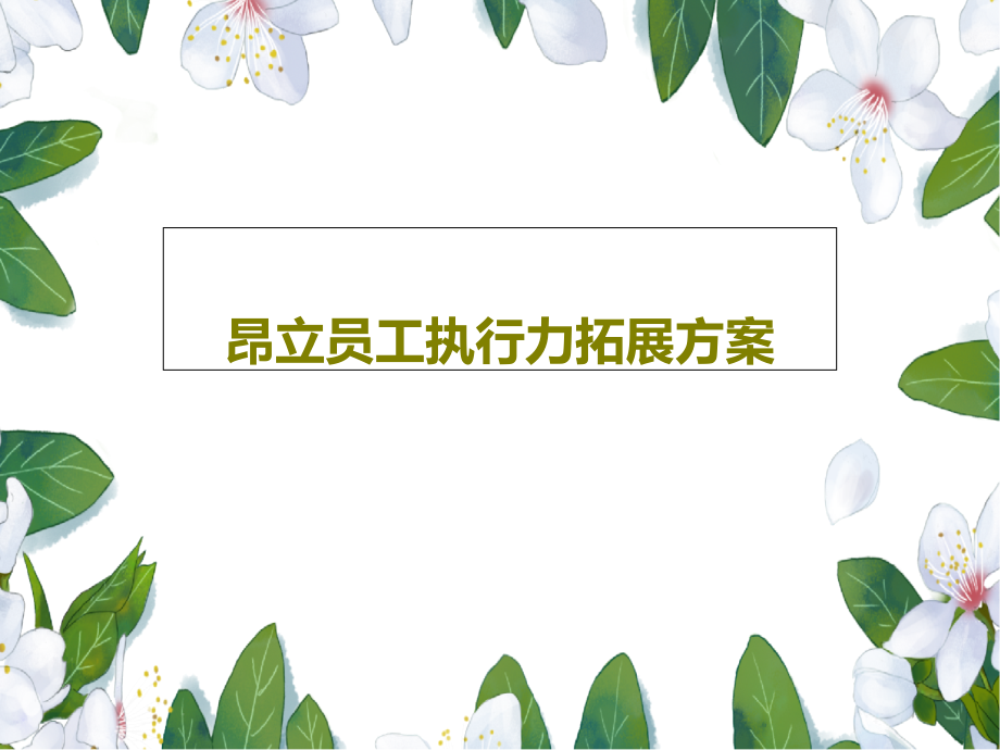 昂立员工执行力拓展方案教学课件_第1页