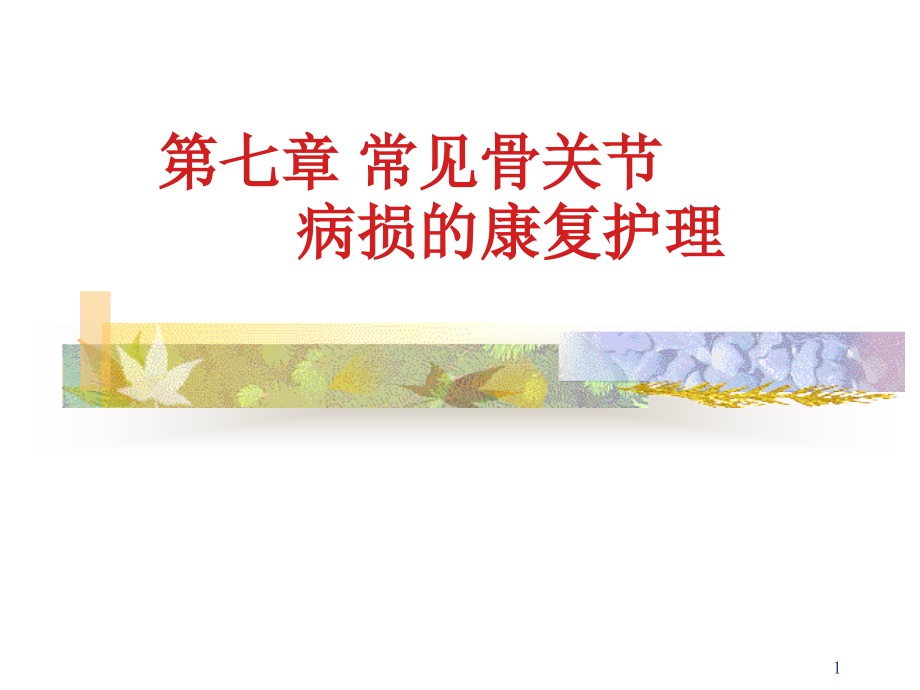 第七章-常见骨关节病损的康复护理课件_第1页