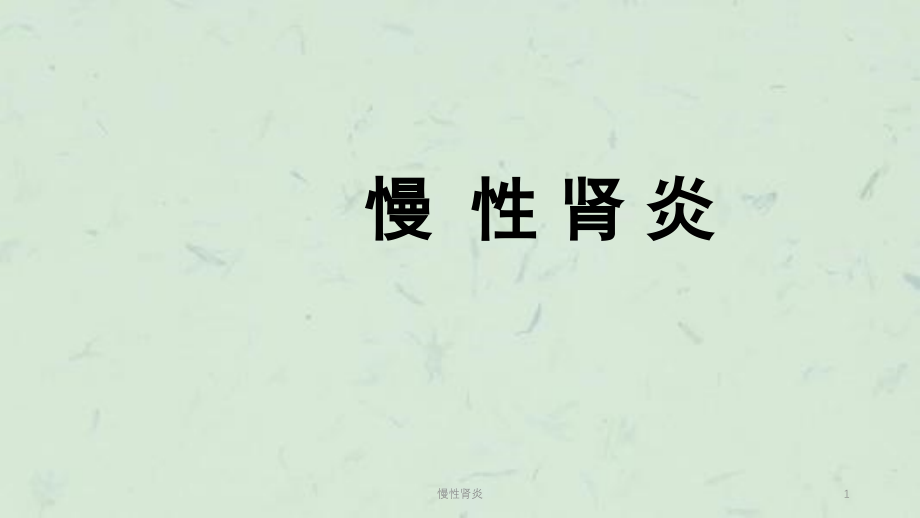 慢性肾炎ppt课件_第1页