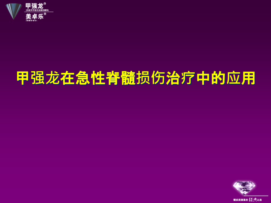 甲强龙在急性脊髓损伤中的作用-课件_第1页