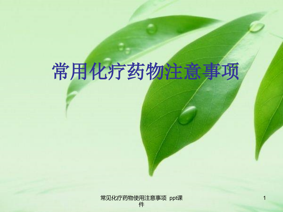 常见化疗药物使用注意事项-课件_第1页