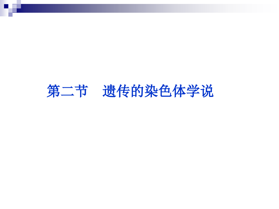 浙科版必修2遗传的染色体学说ppt课件_第1页