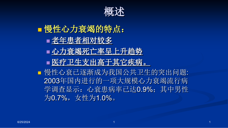 慢性心力衰竭宣讲培训ppt课件_第1页