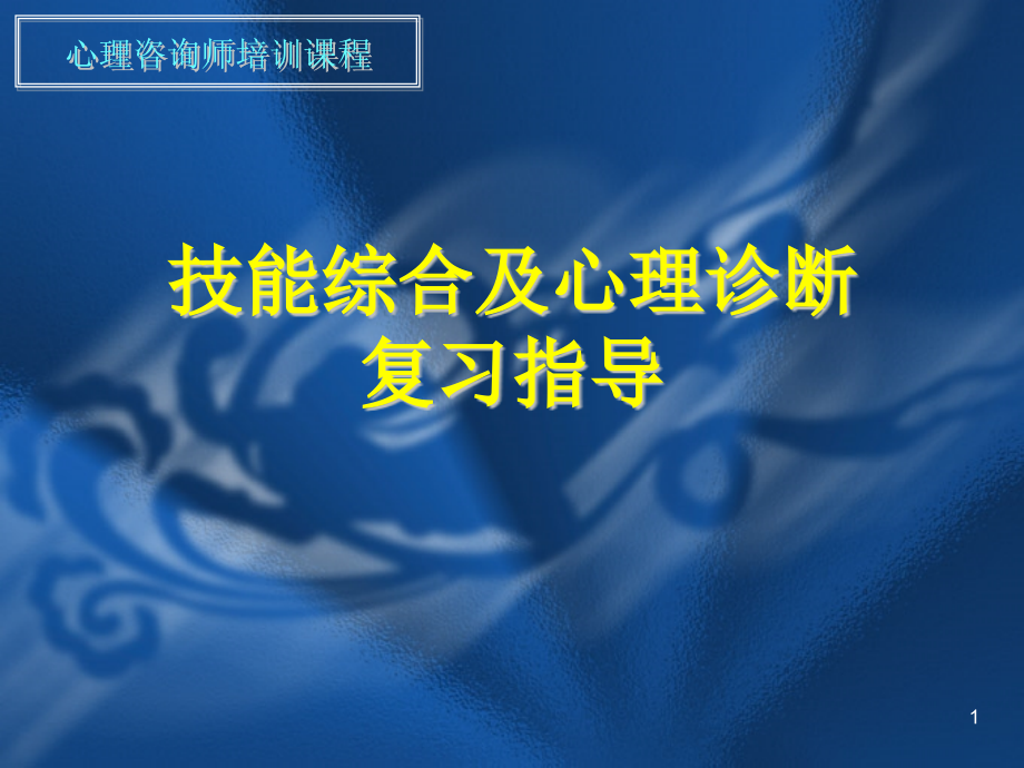 技能综合及诊断复习指导 课件_第1页