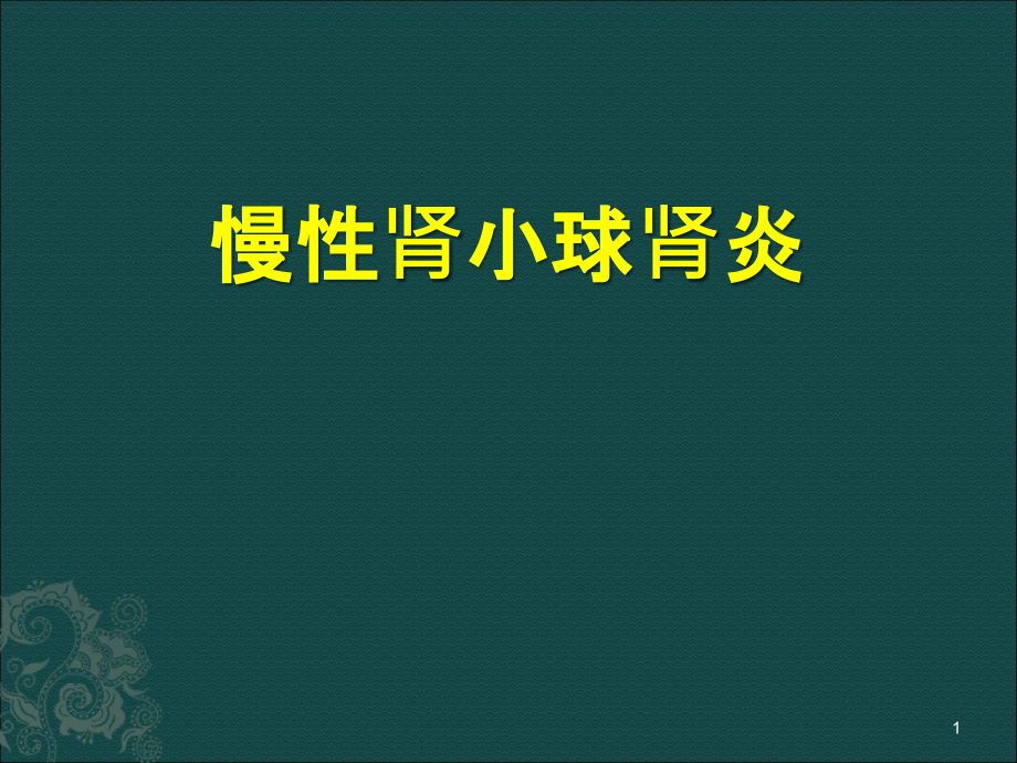 慢性肾小球肾炎修改版课件_第1页