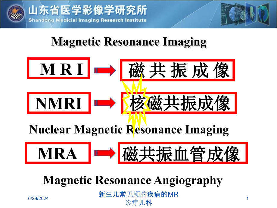 新生儿常见颅脑疾病的MR诊疗儿科培训ppt课件_第1页