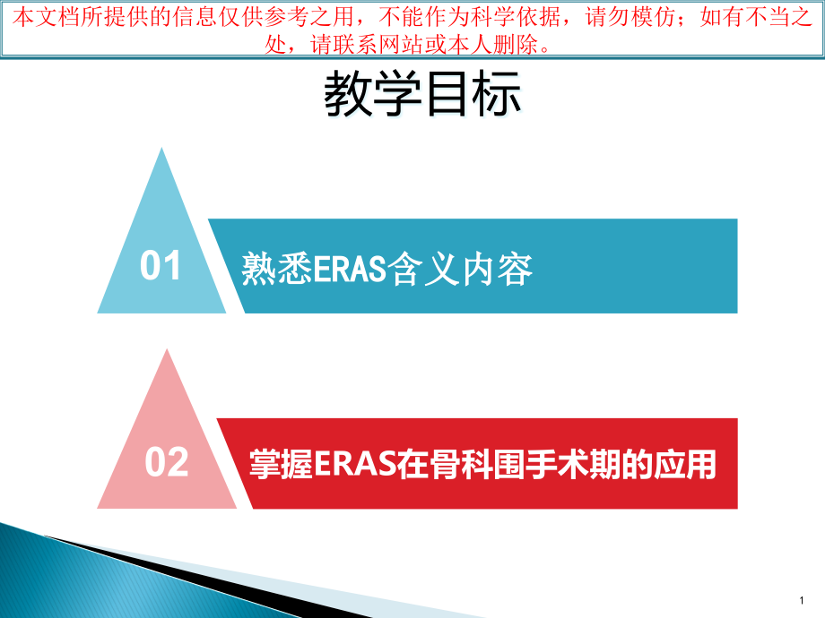 快速康复ERAS骨科基地培训ppt课件_第1页