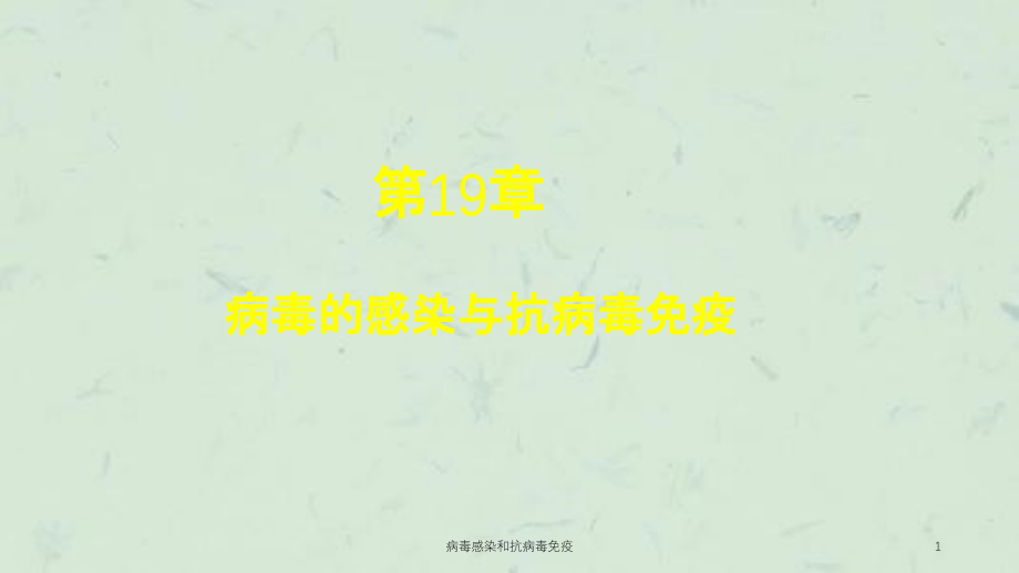 病毒感染和抗病毒免疫ppt课件_第1页