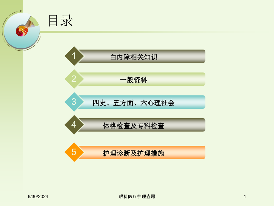 眼科医疗护理查房培训ppt课件_第1页