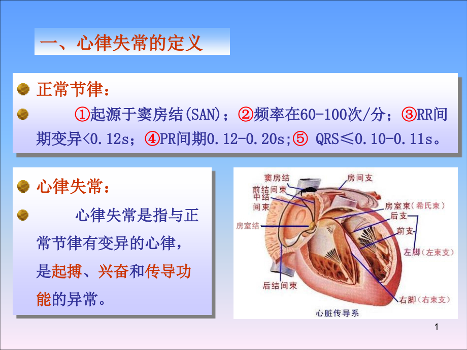 心律失常的发生机制培训ppt课件_第1页