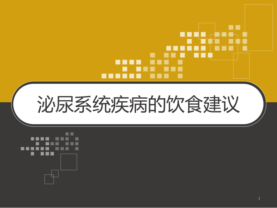 泌尿系统疾病的饮食建议ppt课件_第1页