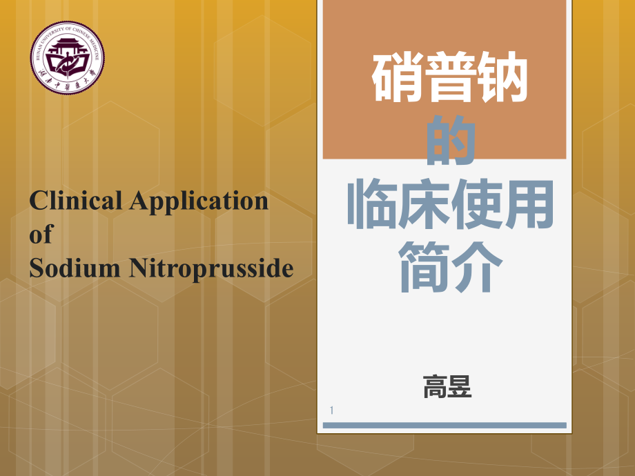 硝普钠的临床使用简介参考课件_第1页