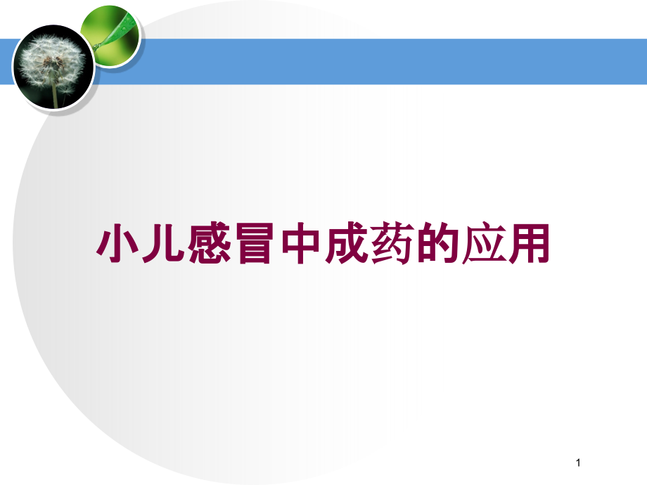 小儿感冒中成药的应用培训ppt课件_第1页