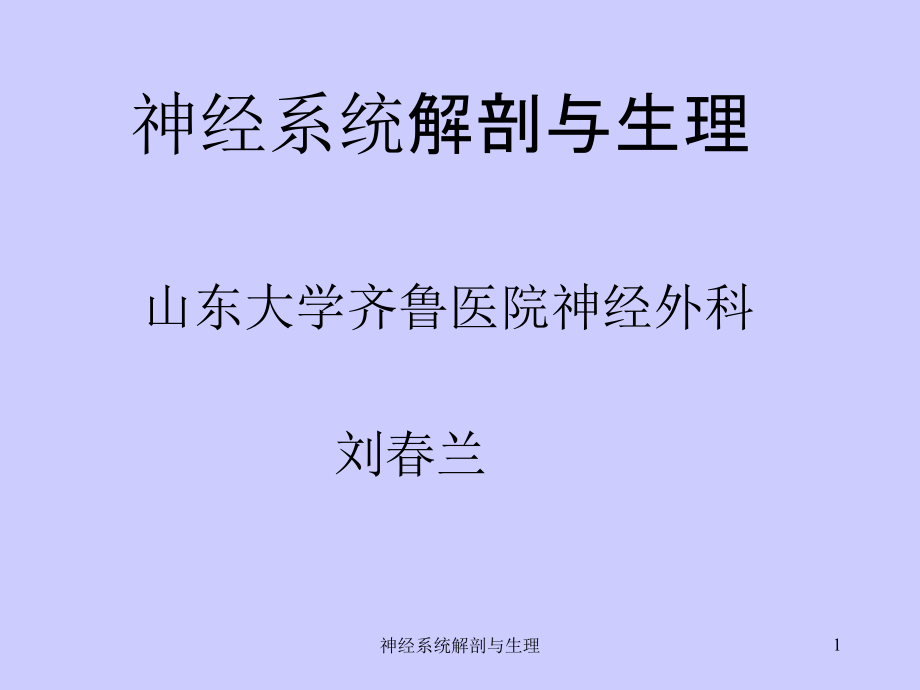 神经系统解剖与生理ppt课件_第1页