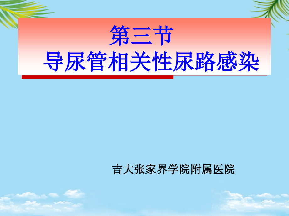 第三节导管相关尿路感染的预防与控制课件_第1页