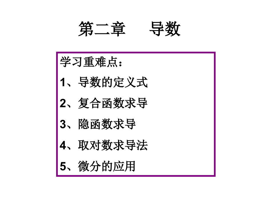 应用高等数学-第二章-导数课件_第1页