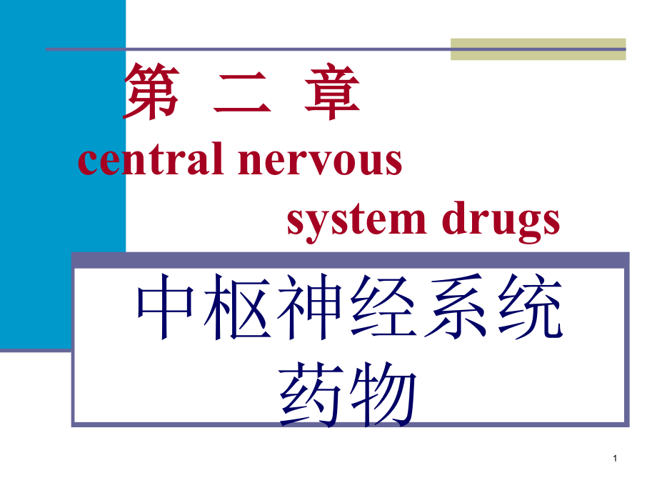 第二章中枢神经系统药课件_第1页