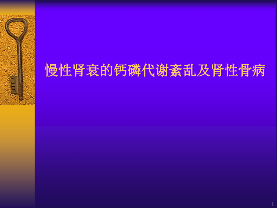 慢性肾衰的钙磷代谢紊乱及肾性骨病课件_第1页