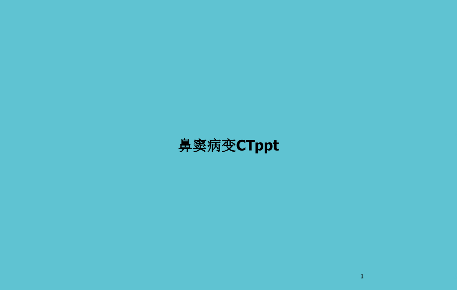 鼻窦病变CTppt课件_第1页