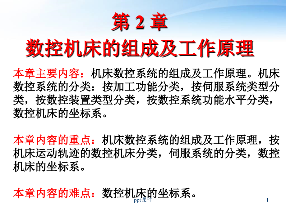 数控机床的组成及工作原理--课件_第1页