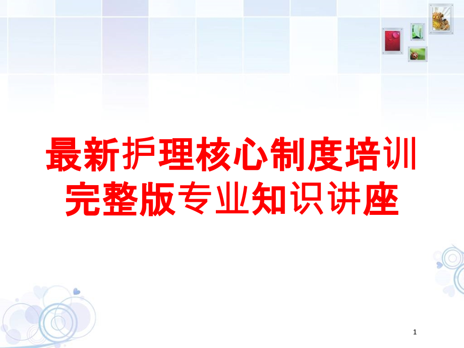 护理核心制度培训完整版专业知识讲座培训ppt课件_第1页