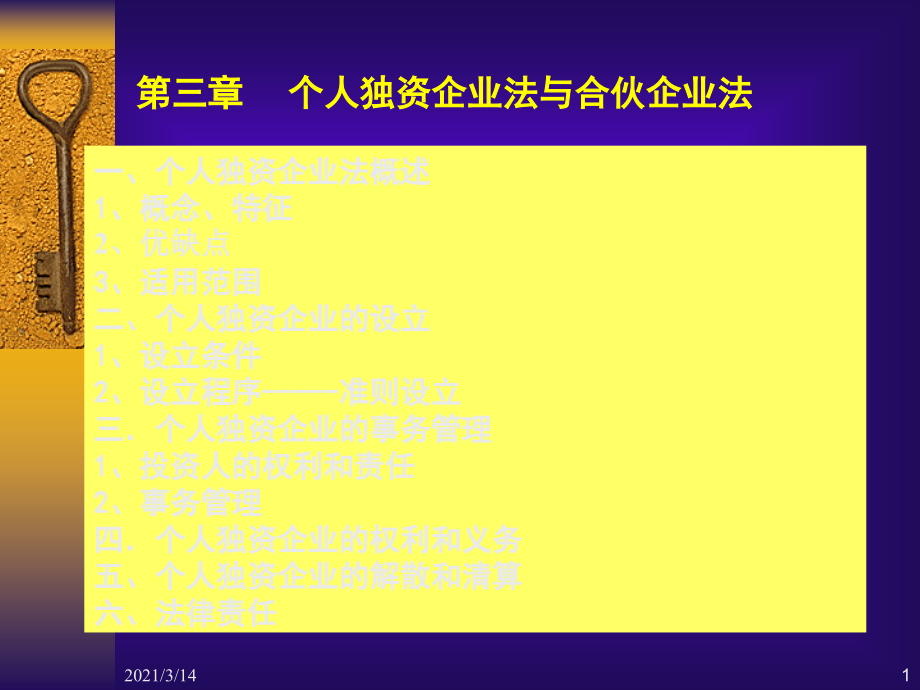 经济法：个人独资企业法与合伙企业法课件_第1页