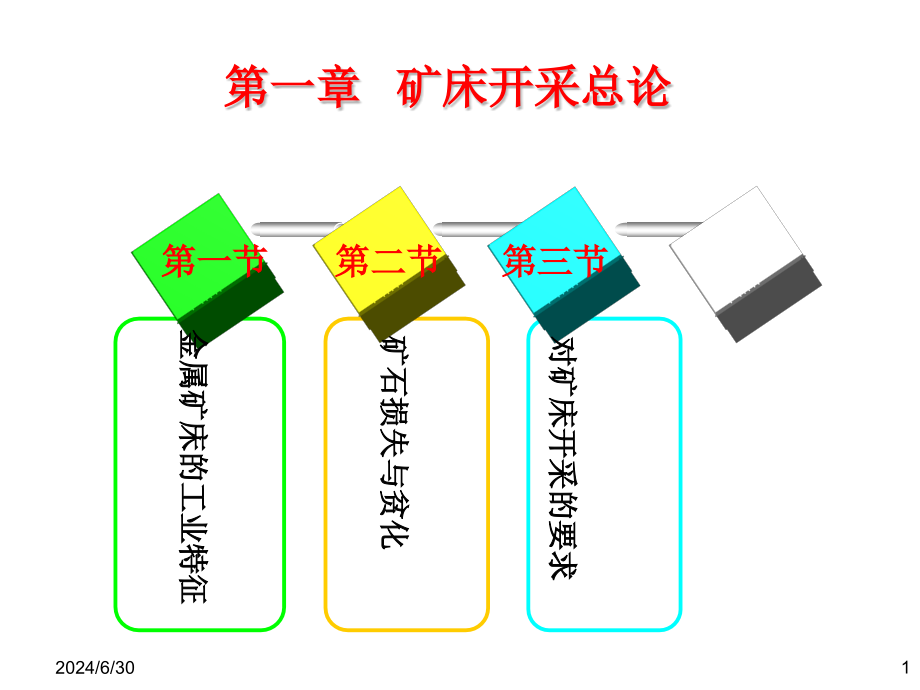 矿床开采理论与实践ppt课件——第一章---矿床开采总论_第1页