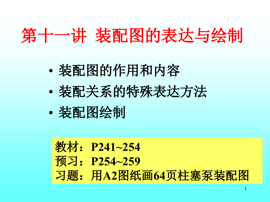 新讲稿-第12讲装配图的表达与绘制资料课件_第1页