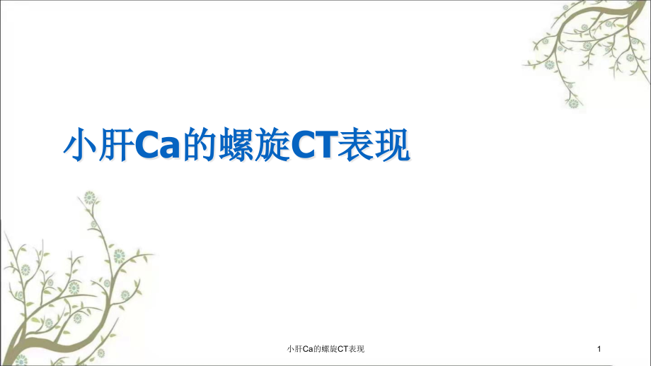 小肝Ca的螺旋CT表现ppt课件_第1页