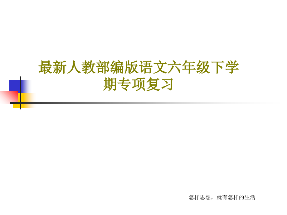 最新人教部编版语文六年级下学期专项复习课件_第1页