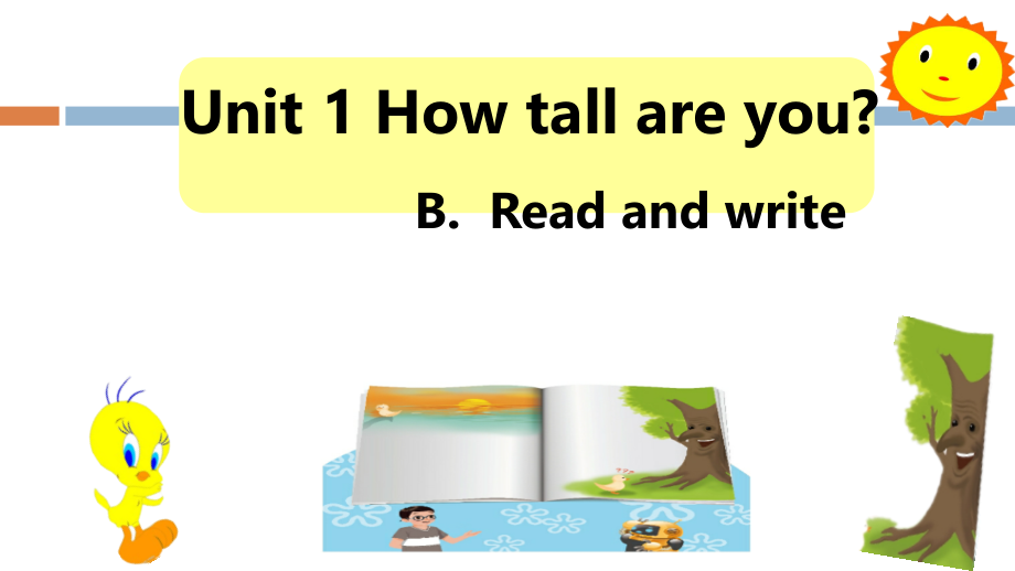 新版PEP小学英语六年级下册《unit1-How-tall-are-you》B-read-and-write课件_第1页