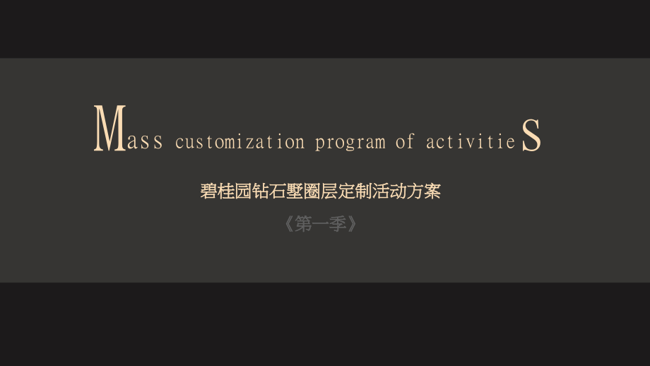 某钻石墅圈层定制活动方案课件_第1页