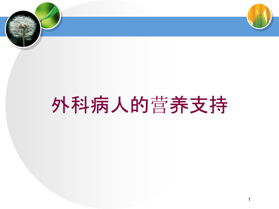 外科病人的营养支持培训ppt课件_第1页