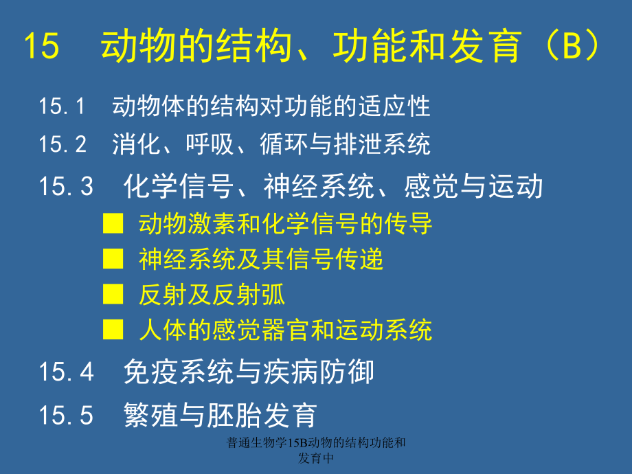 普通生物学15B动物的结构功能和发育中1-课件_第1页