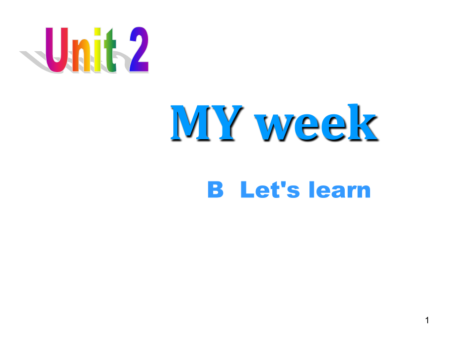 新版PEP-五年级上册Unit2-My-week-B-Let’s-learn-课件_第1页