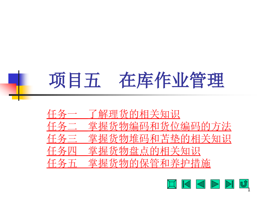 项目五--在库作业管理课件_第1页