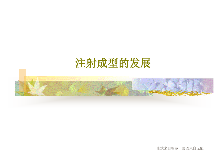 注射成型的发展教学课件_第1页