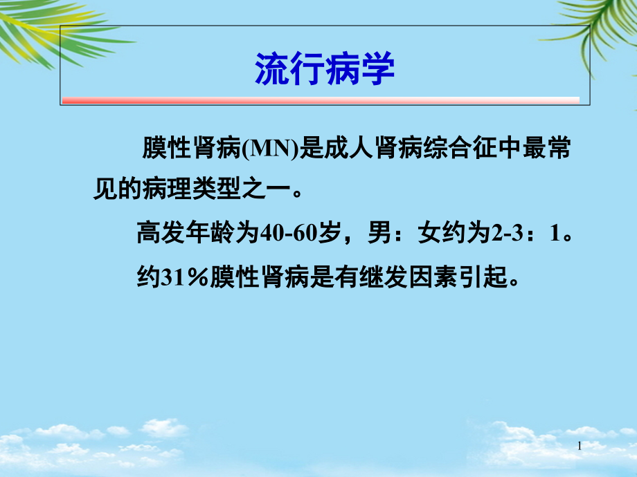 膜型肾病的中西医治疗策略课件_第1页