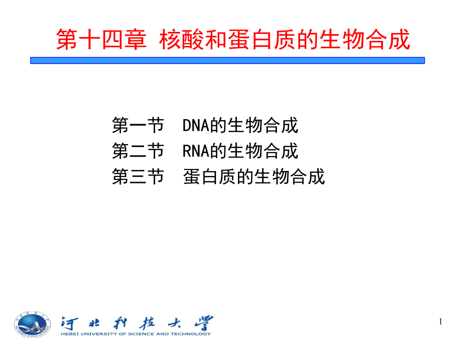 核酸和蛋白质的生物合成课件_第1页