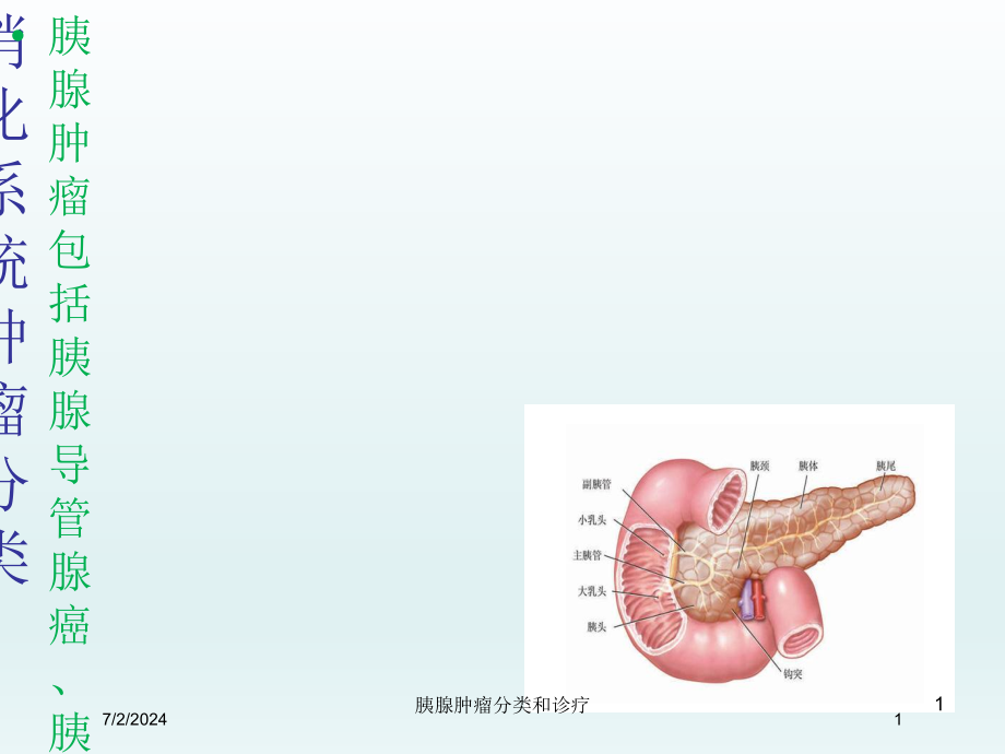 胰腺肿瘤分类和诊疗培训ppt课件_第1页