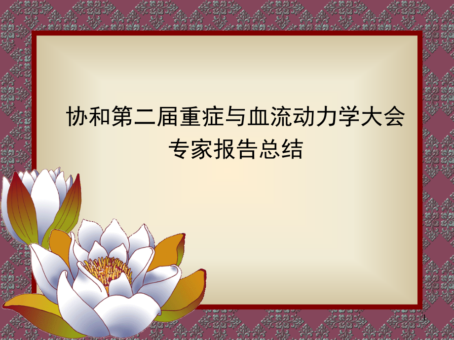 重症与血流动力学大会专家报告总结课件_第1页