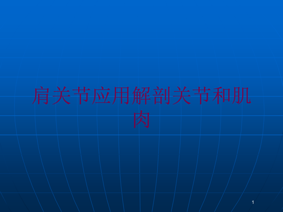 肩关节应用解剖关节和肌肉培训ppt课件_第1页