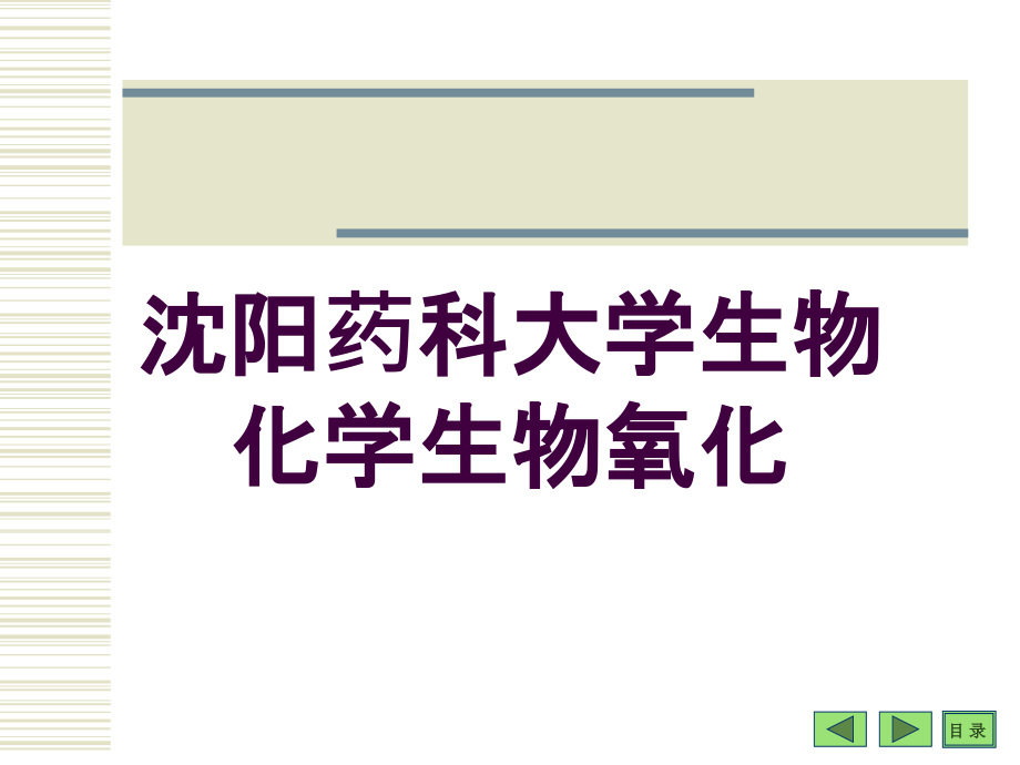 沈阳药科大学生物化学生物氧化培训课件_第1页