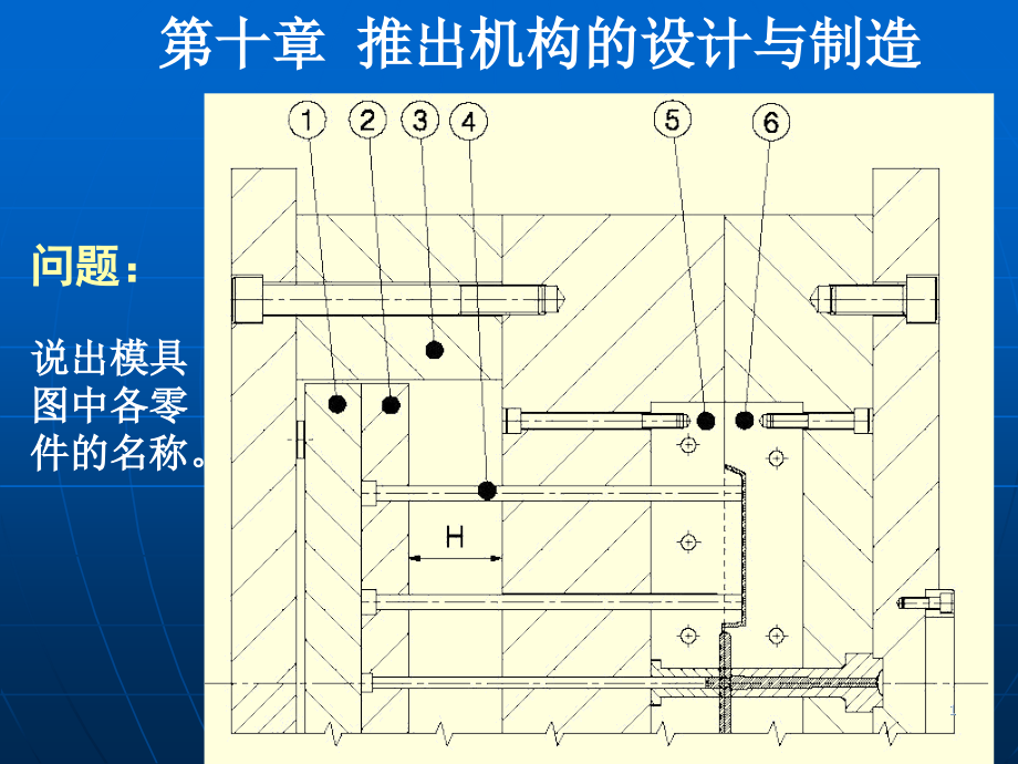 说出模具图中各零件的名称课件_第1页