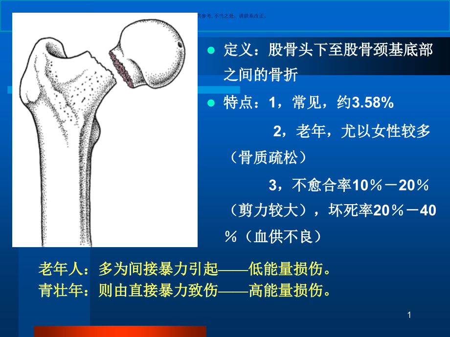 股骨颈骨折医学讲座课件_第1页