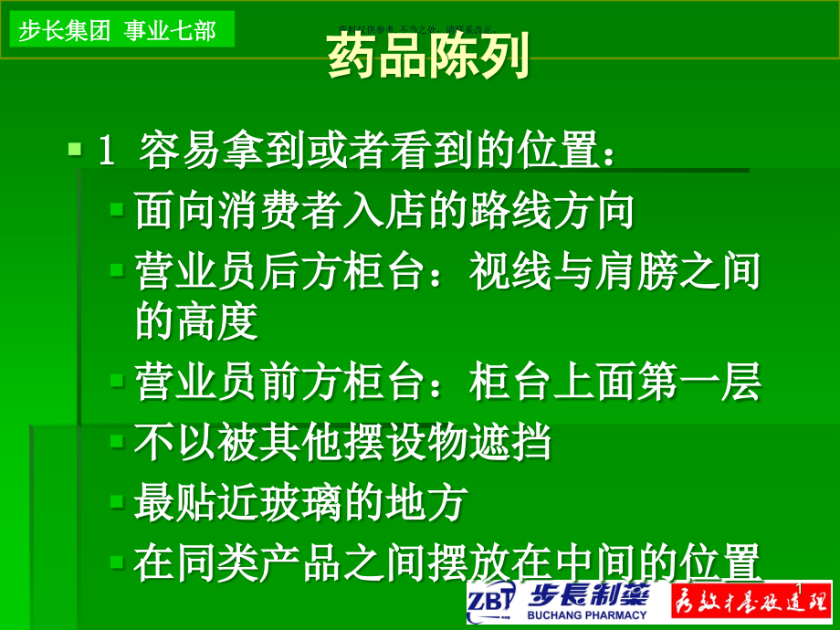 药品陈列原则课件_第1页