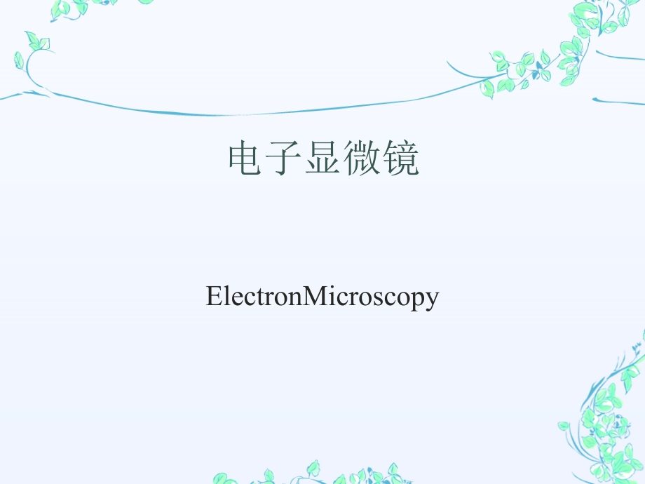 电子显微镜课件_第1页