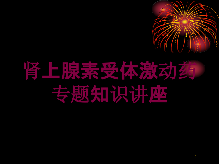 肾上腺素受体激动药专题知识讲座培训ppt课件_第1页